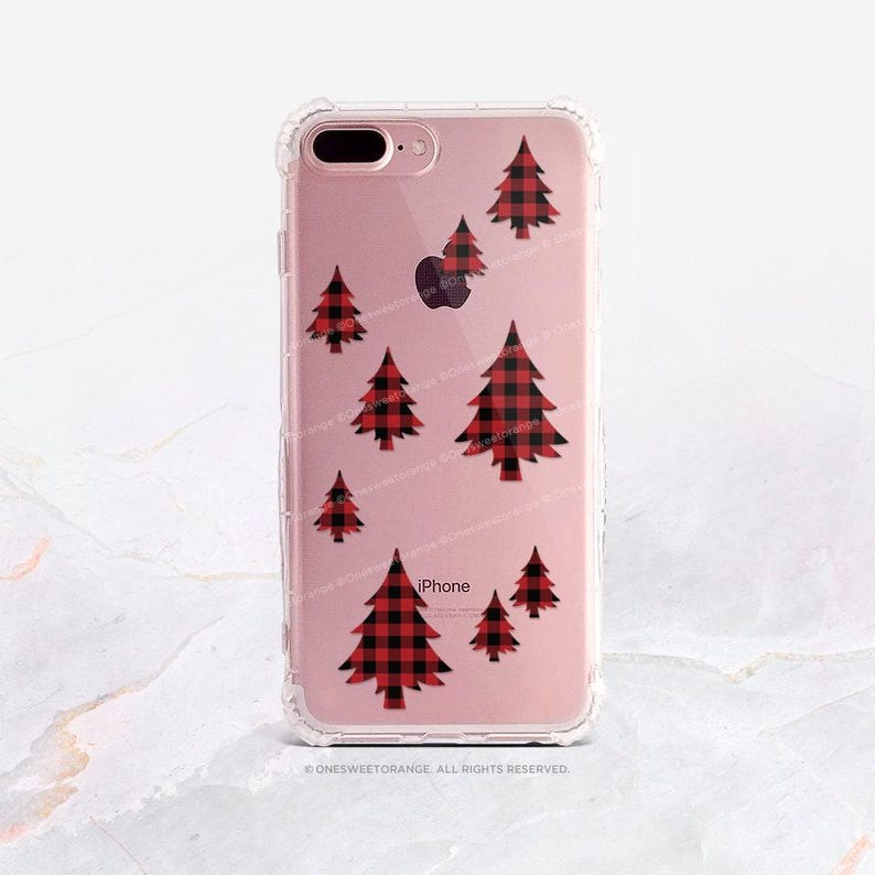 iPhone 16 Case iPhone 15 Case iPhone 14 Case iPhone 13 Case iPhone 12 Case Christmas Plaid iPhone 11 Pro Case Clear Case H26 image 2