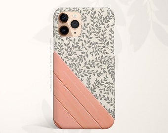 Funda para iPhone 16 Funda para iPhone 15 Funda para iPhone 14 Funda para iPhone 12 Funda con diseño floral de madera Funda para iPhone 11 Pro Funda para iPhone 11 Pro Max Funda para iPhone XS Max I155