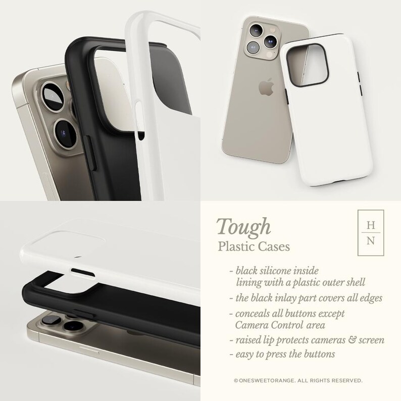a white and black phone case with a black and white logo