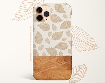 iPhone 15 iPhone 14 Case iPhone 12 Case Leaf Faux Wood iPhone 11 Pro Case iPhone 11 Pro Max Case iPhone XS Case iPhone XS Max Case T33