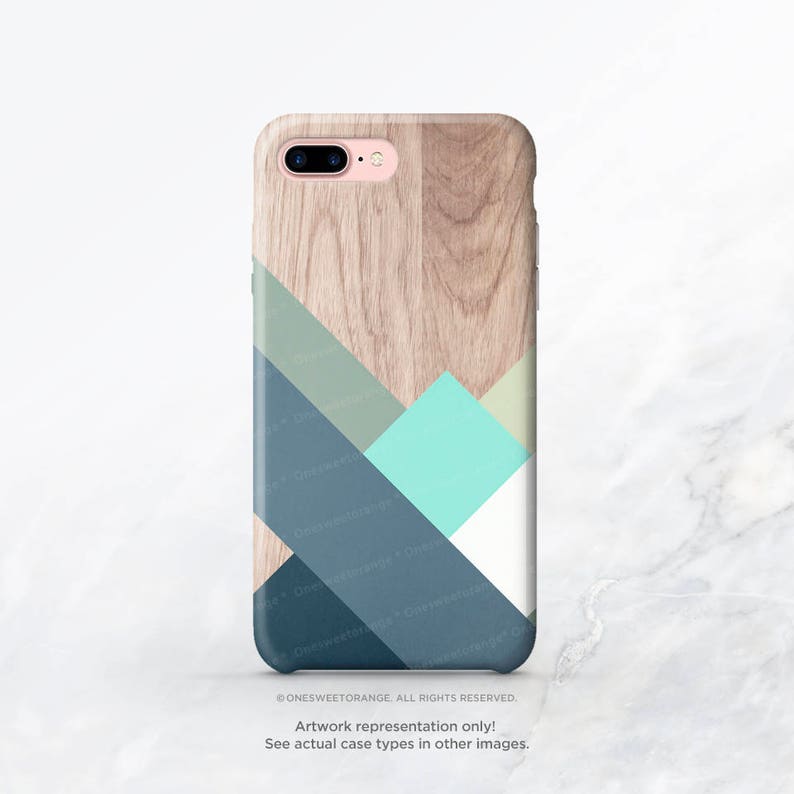 iPhone 15 iPhone 14 Case iPhone 12 Case Wood Geometric iPhone 11 Pro Case iPhone 11 Pro Max Case iPhone XS Case iPhone XS Max T206 image 1