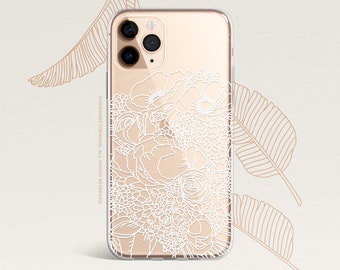 iPhone 15 Case iPhone 14 Case iPhone 12 Case Wedding Floral iPhone 11 Pro Case Clear Rubber iPhone 11 Pro Max Case iPhone 8 Case U185