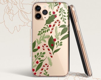 iPhone 16 Case iPhone 15 Case iPhone 14 Case iPhone 13 Case iPhone 12 Case Christmas Berries iPhone 11 Pro Case Clear Rubber Case U380