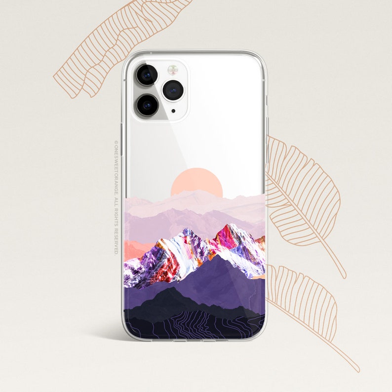 iPhone 15 Case iPhone 14 Case iPhone 13 Case iPhone 12 Case Mountain iPhone 11 Pro Case Clear Rubber iPhone 11 Pro Max U298 image 3