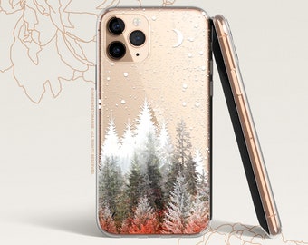 iPhone 15 Case iPhone 14 Case iPhone 13 Case iPhone 12 Case Winter Forest iPhone 11 Pro Case Clear Rubber iPhone 11 Pro Max     415