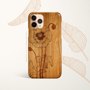 iPhone 16 Case iPhone 15 iPhone 14 Case iPhone 12 Case Wood Poppy iPhone 11 Pro Case iPhone 11 Pro Max Case  iPhone XS Max Case I10d