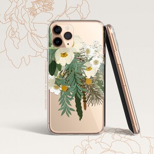 iPhone 15 Case iPhone 14 Case iPhone 13 Case iPhone 12 Case Peony Floral iPhone 11 Pro Case Clear Rubber iPhone 11 Pro Max U466