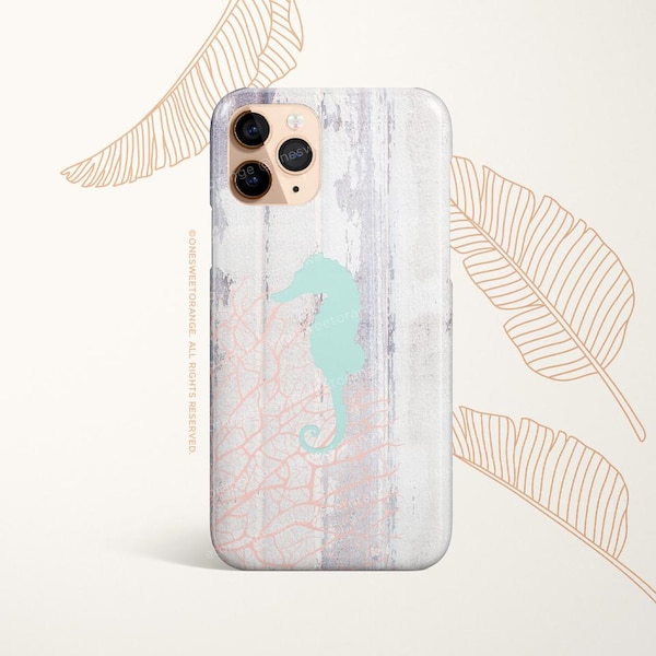 iPhone 16 Case iPhone 15 iPhone 14 Case iPhone 12 Case Coral Seahorse iPhone 11 Pro Case iPhone 11 Pro Max Case  iPhone XS Max T119