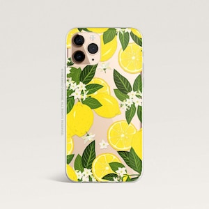 iPhone 16 Case iPhone 15 Case iPhone 14 Case iPhone 13 Case iPhone 12 Case Lemons iPhone 11 Pro Case Clear Rubber Case U394