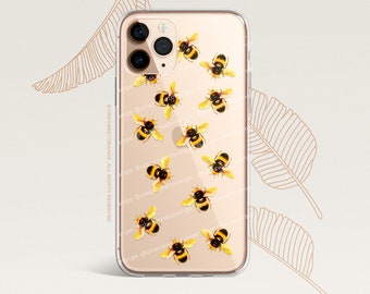 iPhone 15 Case iPhone 14 Case iPhone 13 Case iPhone 12 Case Bees iPhone 11 Pro Case Clear Rubber iPhone 11 Pro Max Case U133