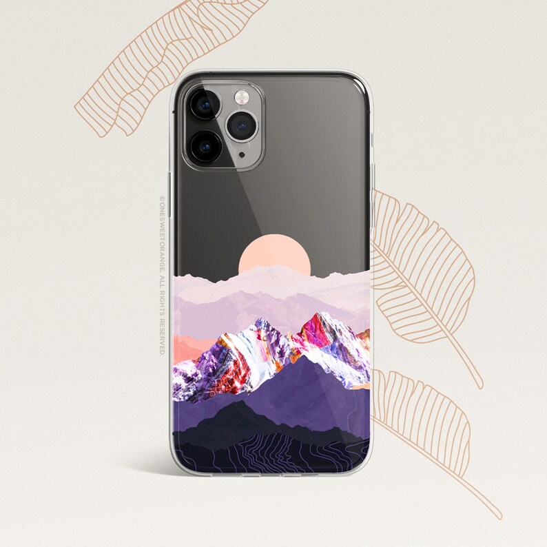 iPhone 15 Case iPhone 14 Case iPhone 13 Case iPhone 12 Case Mountain iPhone 11 Pro Case Clear Rubber iPhone 11 Pro Max U298 image 4