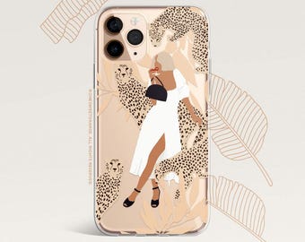iPhone 16 Case iPhone 15 Case iPhone 14 Case iPhone 13 Case iPhone 12 Case Cheetah Girl iPhone 11 Pro Case Clear Case U502
