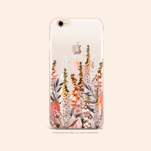 iPhone 15 Case iPhone 14 Case iPhone 13 Case iPhone 12 Case Foxgloves iPhone 11 Pro Case Clear Rubber iPhone 11 Pro Max Case U268 image 4