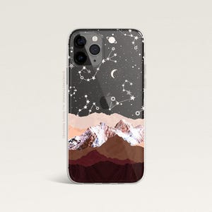 iPhone 16 Case iPhone 15 Case iPhone 14 Case iPhone 13 Case iPhone 12 Case Mountain iPhone 11 Pro Case Celestial Clear Rubber Case U521