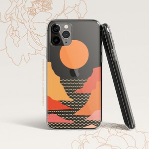 iPhone 15 Case iPhone 14 Case iPhone 13 Case iPhone 12 Case Sunset iPhone 11 Pro Case Clear Rubber iPhone 11 Pro Max Case U215 image 4