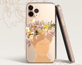 iPhone 15 Case iPhone 14 Case iPhone 13 Case iPhone 12 Case Floral Bust iPhone 11 Pro Case Clear Rubber iPhone 11 Pro Max     U339