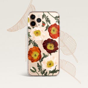 iPhone 16 Case iPhone 15 Case iPhone 14 Case iPhone 13 Case iPhone 12 Case Poppy iPhone 11 Pro Case Clear Rubber Case U449