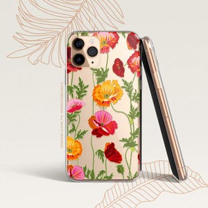 iPhone 16 Case iPhone 15 Case iPhone 14 Case iPhone 13 Case iPhone 12 Case Poppy iPhone 11 Pro Case Clear Rubber Case U389