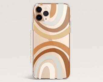 iPhone 16 Case iPhone 15 Case iPhone 14 Case iPhone 13 Case iPhone 12 Case Rainbow iPhone 11 Pro Case Arches Clear Rubber Case U453