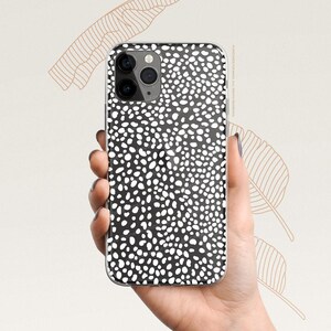 iPhone 16 Case iPhone 15 Case iPhone 14 Case iPhone 13 Case iPhone 12 Case Freehand Polka Dots iPhone 11 Pro Case Clear Rubber Case U374