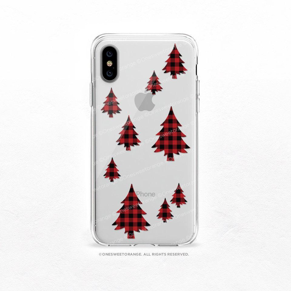 iPhone 16 Case iPhone 15 Case iPhone 14 Case iPhone 13 Case iPhone 12 Case Christmas Plaid iPhone 11 Pro Case Clear Case H26 image 5