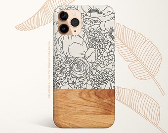 iPhone 15 iPhone 14 Case iPhone 12 Case Wood Floral iPhone 11 Pro Case iPhone 11 Pro Max Case iPhone XS Case iPhone XS Max Case R85