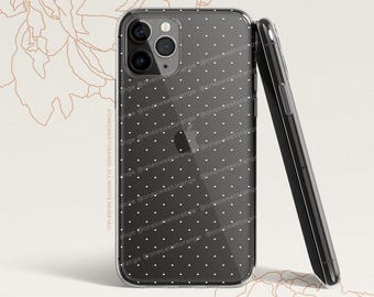 iPhone 16 Case iPhone 15 Case iPhone 14 Case iPhone 13 Case iPhone 12 Case Polka Dots iPhone 11 Pro Case Clear Rubber Case U93