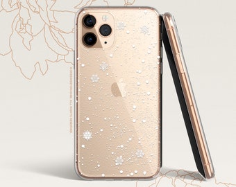 iPhone 15 Case iPhone 14 Case iPhone 13 Case iPhone 12 Case Snowflakes iPhone 11 Pro Case Clear Rubber iPhone 11 Pro Max Case    Case H1