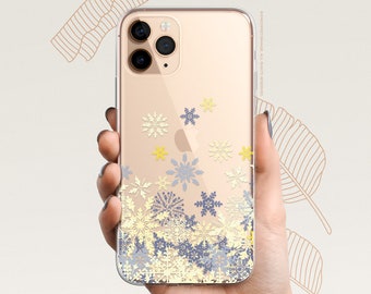 iPhone 15 Case iPhone 14 Case iPhone 13 Case iPhone 12 Case Snowflakes iPhone 11 Pro Case Clear Rubber iPhone 11 Pro Max     H14