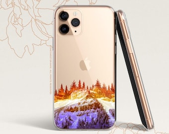 iPhone 16 Case iPhone 15 Case iPhone 14 Case iPhone 13 Case iPhone 12 Case Mountain iPhone 11 Pro Case Clear Rubber Case U195