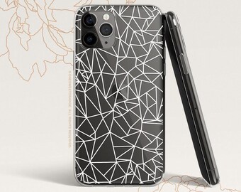 iPhone 16 Case iPhone 15 Case iPhone 14 Case iPhone 13 Case iPhone 12 Case Geometric iPhone 11 Pro Case Clear Rubber Case U103