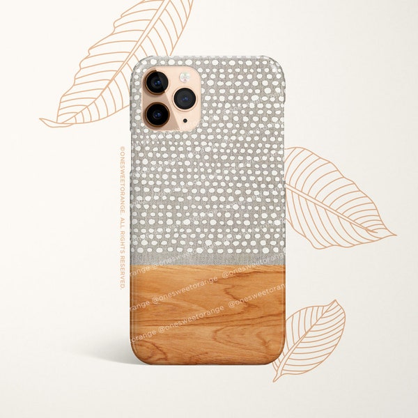 iPhone 15 iPhone 14 Case iPhone 12 Case Faux Wood Polka Dots iPhone 11 Pro Case iPhone 11 Pro Max Case iPhone XS Case iPhone XS Max R45