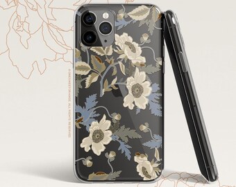 iPhone 16 Case iPhone 15 Case iPhone 14 Case iPhone 13 Case iPhone 12 Case Vintage Poppy iPhone 11 Pro Case Clear Rubber Case U283