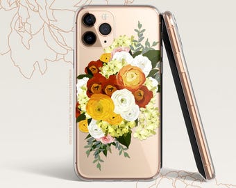 iPhone 16 Case iPhone 15 Case iPhone 14 Case iPhone 13 Case iPhone 12 Case Ranunculus iPhone 11 Pro Case Clear Rubber Case U179