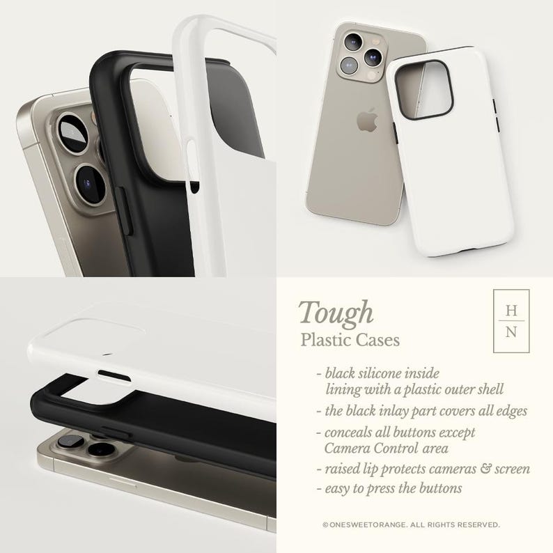 a white and black phone case with a black and white logo