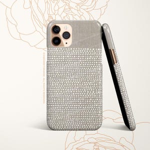 iPhone 16 Case iPhone 15 iPhone 14 Case iPhone 12 Case Linen Dotted iPhone 11 Pro Case iPhone 11 Pro Max Case  iPhone XS Max Case I29
