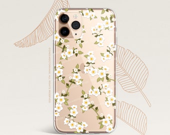 iPhone 15 Case iPhone 14 Case iPhone 13 Case iPhone 12 Case Spring Floral iPhone 11 Pro Case Clear Rubber iPhone 11 Pro Max Case U223