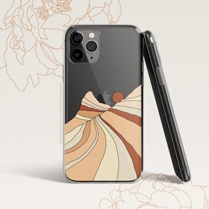 iPhone 16 Case iPhone 15 Case iPhone 14 Case iPhone 13 Case iPhone 12 Case Mountain iPhone 11 Pro Case Terracotta Clear Rubber Case U485