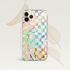 iPhone 16 Case iPhone 15 Case iPhone 14 Case iPhone 13 Case iPhone 12 Case Eclectic Checker iPhone 11 Pro Case Clear Rubber Case U429