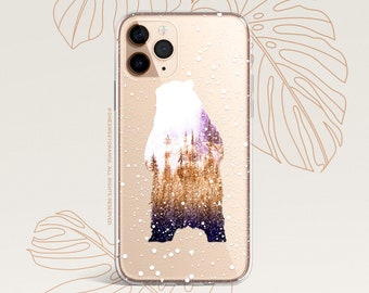 iPhone 15 Case iPhone 14 Case iPhone 13 Case iPhone 12 Case Christmas Bear iPhone 11 Pro Case Clear Rubber iPhone 11 Pro Max    Case U331