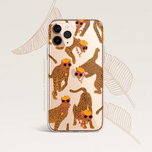 iPhone 16 Case iPhone 15 Case iPhone 14 Case iPhone 13 Case iPhone 12 Case Cheetah iPhone 11 Pro Case Clear Rubber Case U493