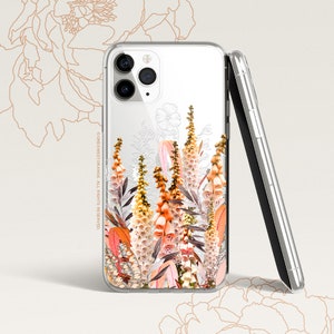 iPhone 15 Case iPhone 14 Case iPhone 13 Case iPhone 12 Case Foxgloves iPhone 11 Pro Case Clear Rubber iPhone 11 Pro Max Case U268 image 2