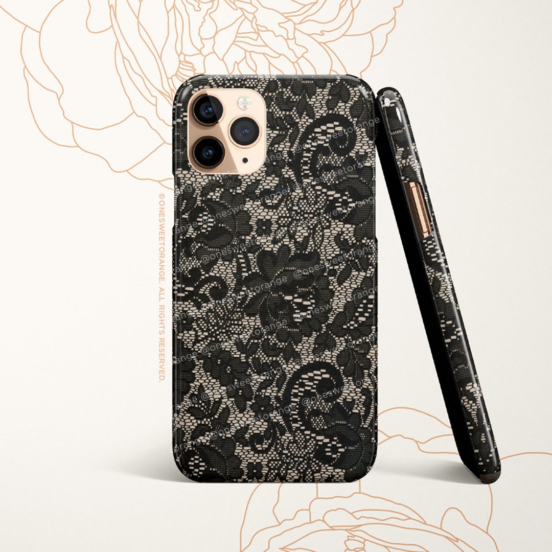 IPhone 16 Case iPhone 15 iPhone 14 Case iPhone 12 Case Black Lace