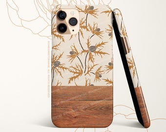 iPhone 16 Case iPhone 15 iPhone 14 Case iPhone 12 Case Faux Wood Floral iPhone 11 Pro Case iPhone 11 Pro Max Case iPhone XS Max T174