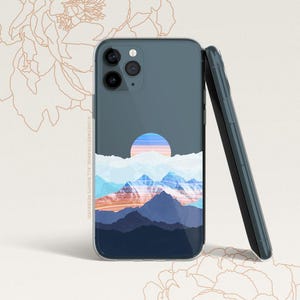 iPhone 16 Case iPhone 15 Case iPhone 14 Case iPhone 13 Case iPhone 12 Case Mountain iPhone 11 Pro Case Clear Rubber Case U434