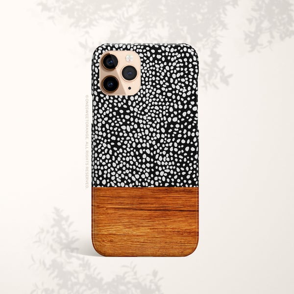 iPhone 15 iPhone 14 Case iPhone 12 Case Wood Polka Dots iPhone 11 Pro Case iPhone 11 Pro Max Case iPhone XS Case iPhone XS Max  I70