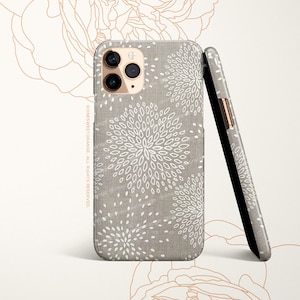 iPhone 16 Case iPhone 15 iPhone 14 Case iPhone 12 Case Linen Print Floral iPhone 11 Pro Case iPhone 11 Pro Max Case  iPhone XS Max Case I28