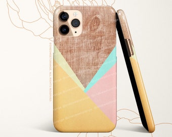 iPhone 16 Case iPhone 15 iPhone 14 Case iPhone 12 Case Wood Print Geometric iPhone 11 Pro Case iPhone 11 Pro Max Case  iPhone XS Max I148