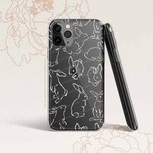 iPhone 16 Case iPhone 15 Case iPhone 14 Case iPhone 13 Case iPhone 12 Case Bunny iPhone 11 Pro Case Clear Rubber Case U480