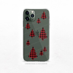 iPhone 16 Case iPhone 15 Case iPhone 14 Case iPhone 13 Case iPhone 12 Case Christmas Plaid iPhone 11 Pro Case Clear Case H26 image 4